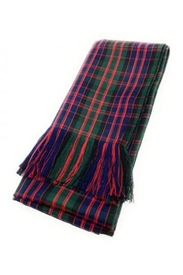 Highland Tweed MacDonald Écharpe tartan moderne en polyviscose pour femme, jaune, Width 10 x Length 98