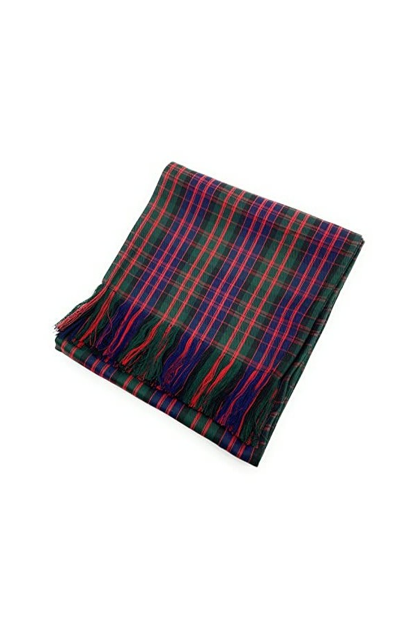 Highland Tweed MacDonald Écharpe tartan moderne en polyviscose pour femme, jaune, Width 10 x Length 98