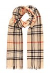 ApartFashion Écharpe à Carreaux, Beige, Taille Unique Femme