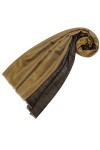 LORENZO CANA Echarpe de 100% Cachemire pour la femme – 70 x 200 cm, bicolore, double face - souple et noble – en gris ocre do