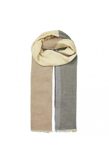 Becksöndergaard Kikko Cowea Écharpe pour femme 100 % coton Marron Acorn Marron Grand foulard doux pour femme Design bloc de c