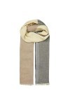 Becksöndergaard Kikko Cowea Écharpe pour femme 100 % coton Marron Acorn Marron Grand foulard doux pour femme Design bloc de c