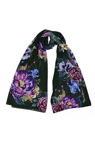 Anuschka - Écharpe en mousseline imprimée pour femmes - Vintage Floral