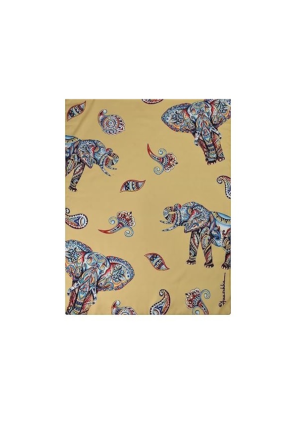 Anuschka - Écharpe en mousseline imprimée pour femmes - Elephant Mandala