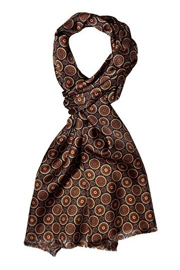 LORENZO CANA - Echarpe - À Pois - Femme marron