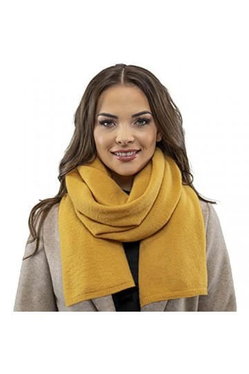 VIVISENCE Femme Echarpe Classique Et Élégant 7101, Fabriqué En UE, Marron,UNI