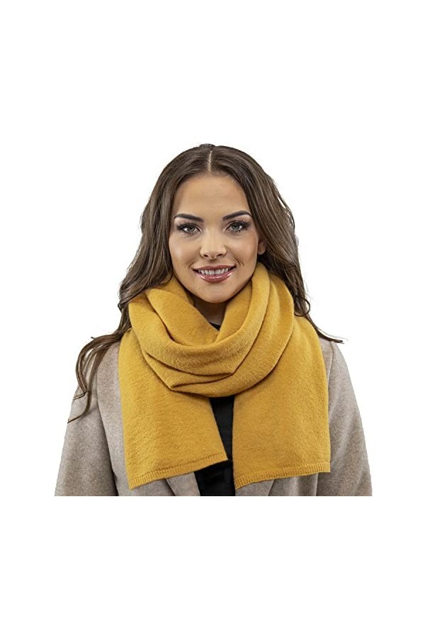 VIVISENCE Femme Echarpe Classique Et Élégant 7101, Fabriqué En UE, Marron,UNI