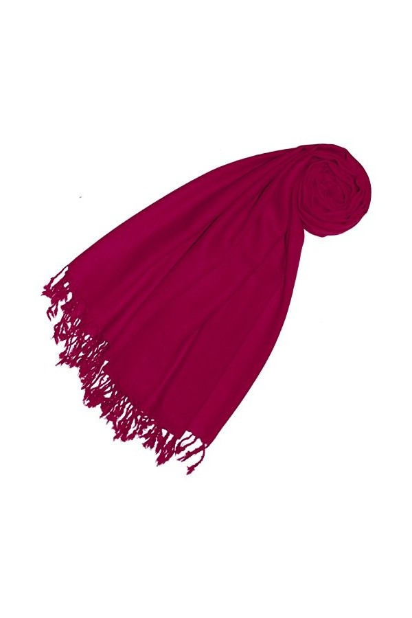 LORENZO CANA Echarpe de 50% Cachemire et 50% Laine pour la femme – 70 x 180 cm, unicolore, monochrome - souple et noble – en 