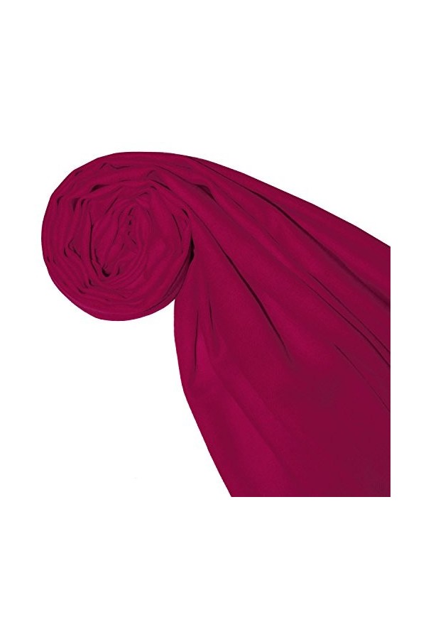 LORENZO CANA Echarpe de 50% Cachemire et 50% Laine pour la femme – 70 x 180 cm, unicolore, monochrome - souple et noble – en 