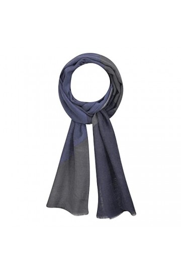 LES Poulettes - Echarpe 100% Laine Gris Bleu