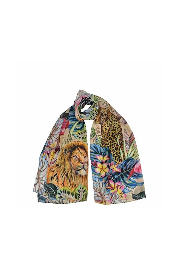 Anuschka - Écharpe en mousseline imprimée pour femmes - African Adventure