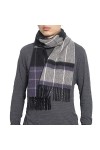 REALITY&FANTASY Couverture en cachemire et 100% laine dagneau douce plaid tartan écharpe dhiver pour homme et femme.