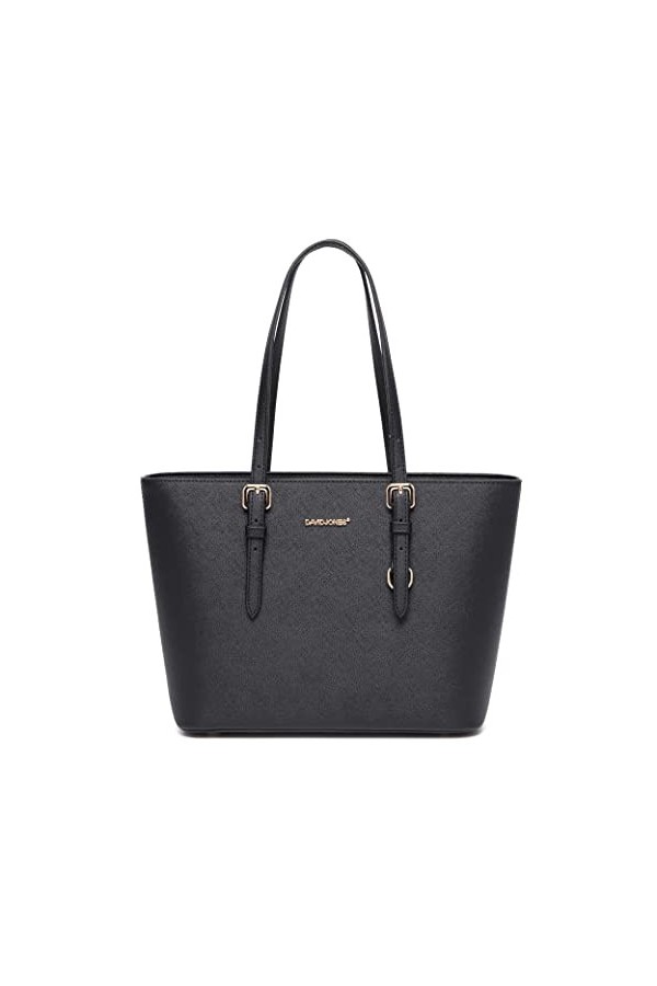 David Jones - Sac à Main Shopping Femme - Cabas Fourre-Tout Porté Epaule Cuir PU Anse Longue - Shopper Capacité Taille Moyenn