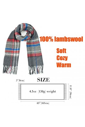 REALITY&FANTASY Couverture en cachemire et 100% laine dagneau douce plaid tartan écharpe dhiver pour homme et femme.