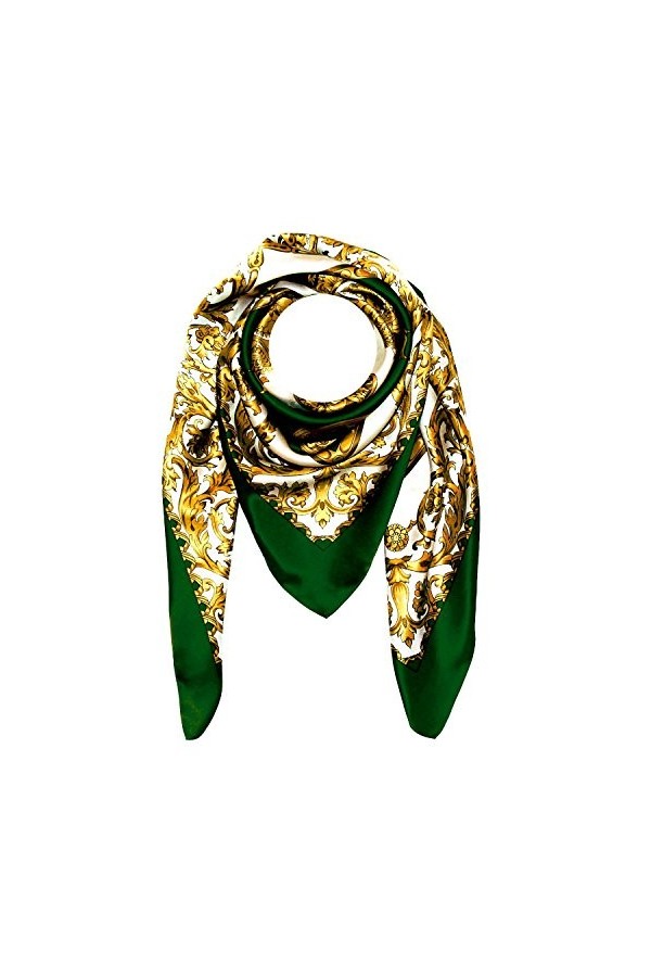 LORENZO CANA Foulard pour la femme – écharpe à la mode de 100% soie pour le printemps et l´été avec les mesures de 100 cm x 1