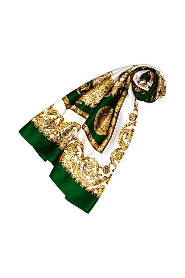 LORENZO CANA Foulard pour la femme – écharpe à la mode de 100% soie pour le printemps et l´été avec les mesures de 100 cm x 1