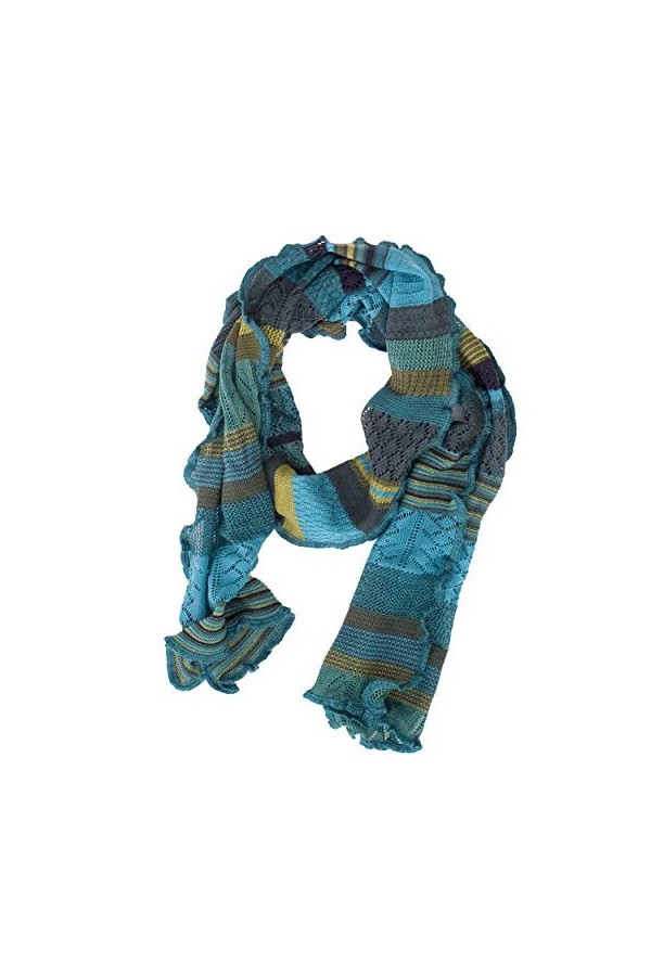 Invero, Écharpe en laine mérinos Manu, 100 % laine, Turquoise., 35 x 180 cm