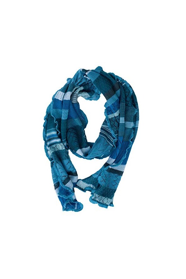 Invero, Écharpe en laine mérinos Manu, 100 % laine, Turquoise., 35 x 180 cm