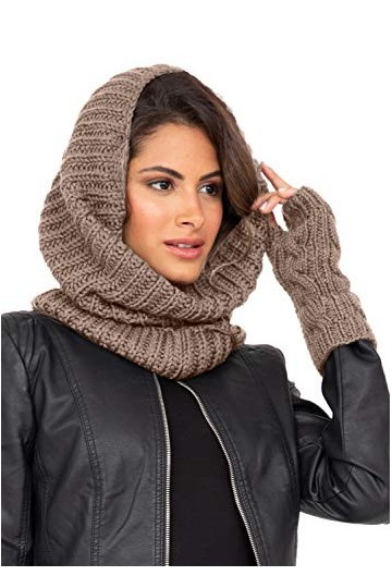 likemary Écharpe tour de cou pour femme – Écharpe tube – Écharpe infini – Cadeaux faits main pour femme – Cadeaux éthiques – 