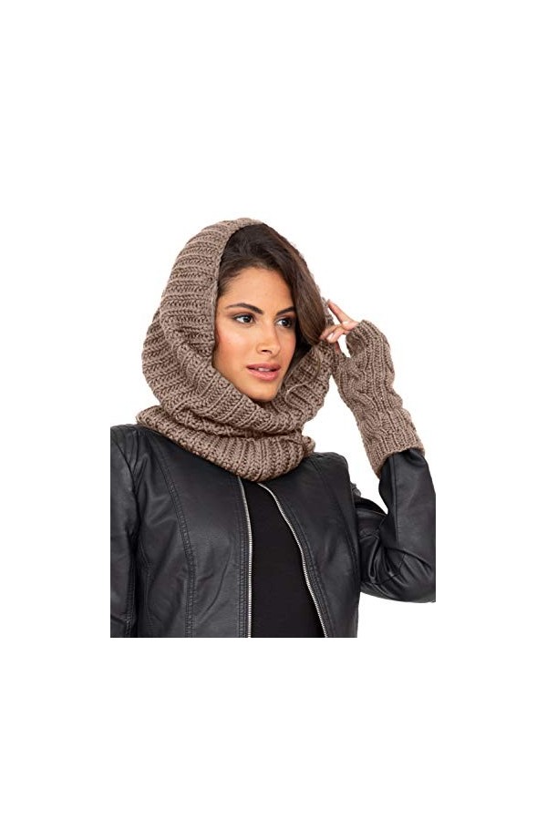 likemary Écharpe tour de cou pour femme – Écharpe tube – Écharpe infini – Cadeaux faits main pour femme – Cadeaux éthiques – 