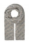 APART Fashion Knitted Scarf Écharpe pour Temps Froid, Grey-Beige, Taille Unique Femme