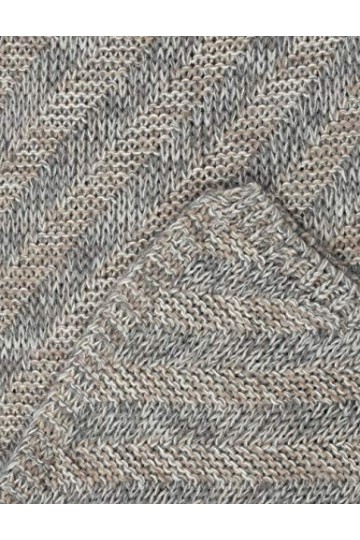 APART Fashion Knitted Scarf Écharpe pour Temps Froid, Grey-Beige, Taille Unique Femme