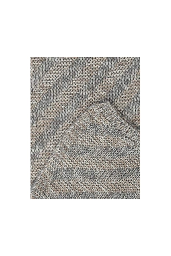 APART Fashion Knitted Scarf Écharpe pour Temps Froid, Grey-Beige, Taille Unique Femme