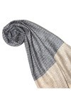 LORENZO CANA Echarpe de 100% Cachemire pour la femme – 70 x 200 cm, bicolore, naturel - souple et noble – une sensation de lu