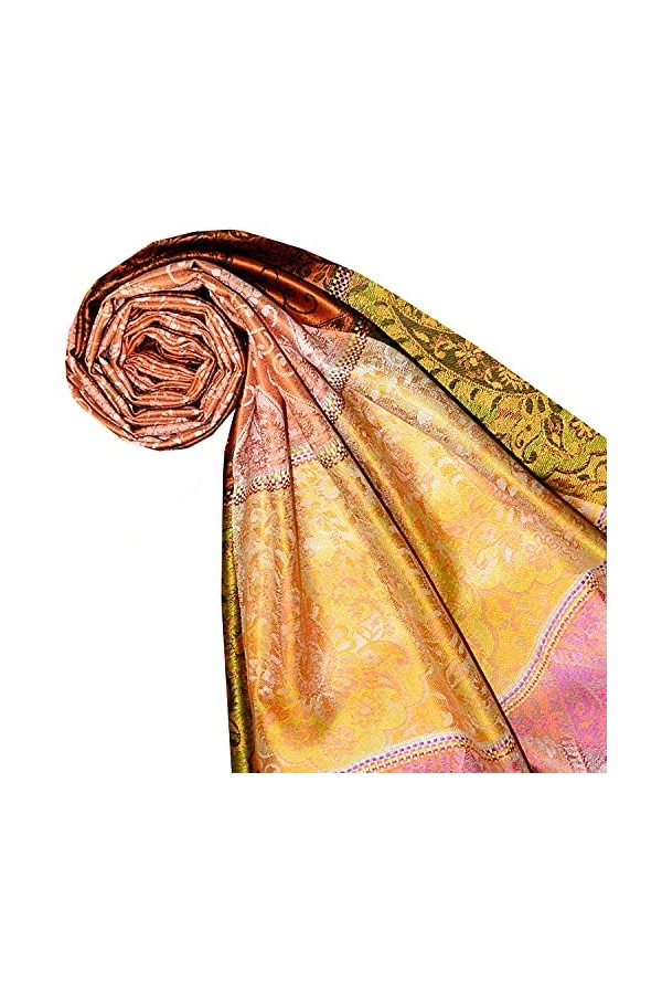 Lorenzo Cana Pashmina 78659 Foulard jacquard tissé pour femme en 100 % soie Motif cachemire
