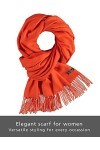 FRAAS Echarpe Cashmink 56 x 200 cm - Plus douce que le cachemire - Made in Germany - Etole unie pour femme - Echarpe XXL