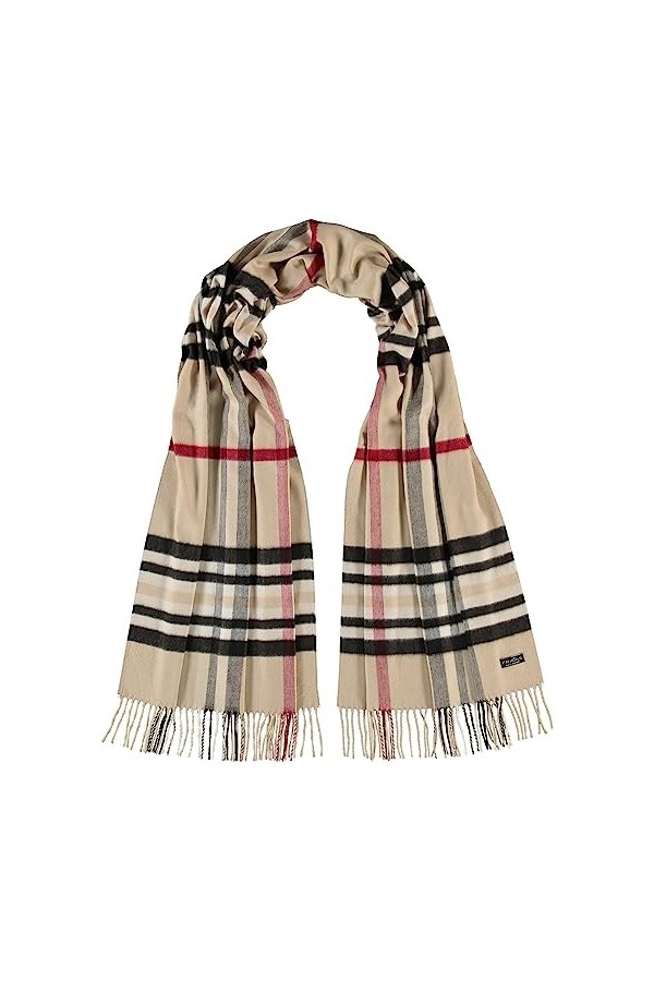 FRAAS Écharpe Cashmink 56 x 200 cm - Plus douce que le cachemire - Made in Germany - Écharpe à carreaux pour femmes et hommes