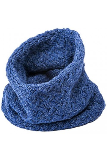Écharpe irlandaise pour femme en laine mérinos super douce fabriquée en Irlande Taille unique - bleu - taille unique