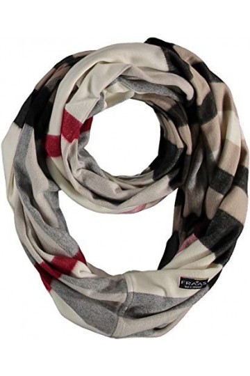 FRAAS Cashmink Loop Écharpe 75 x 70 cm - Plus douce que le cachemire - Made in Germany - Écharpe tubulaire à carreaux pour fe