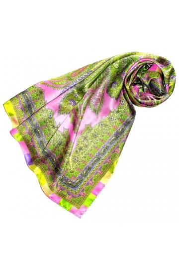 LORENZO CANA Foulard pour la femme – écharpe à la mode de 100% soie pour le printemps et l´été avec les mesures de 100 x 100 