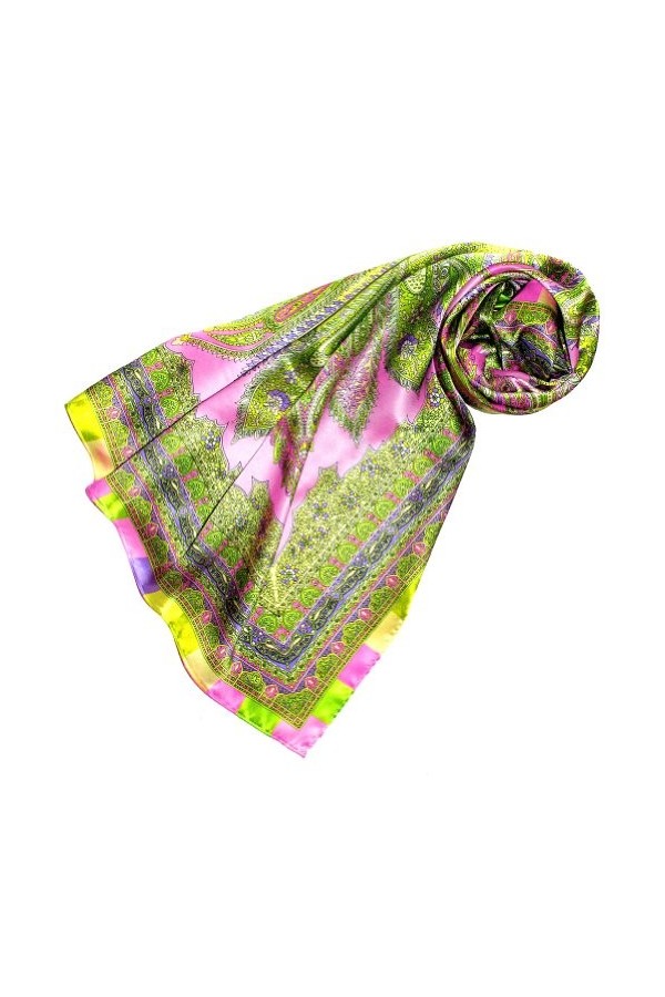 LORENZO CANA Foulard pour la femme – écharpe à la mode de 100% soie pour le printemps et l´été avec les mesures de 100 x 100 