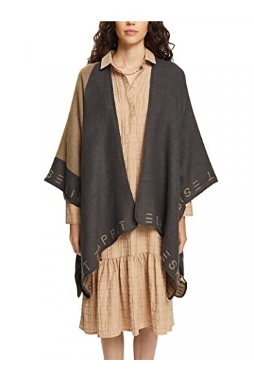 Esprit 082ea1q311 Écharpe tendance, 015/Gunmetal, M Femme