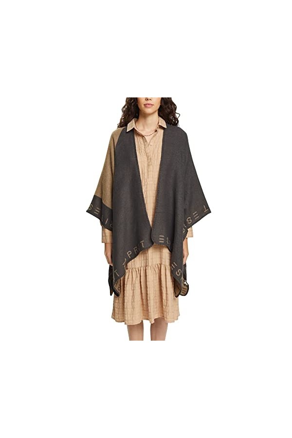 Esprit 082ea1q311 Écharpe tendance, 015/Gunmetal, M Femme