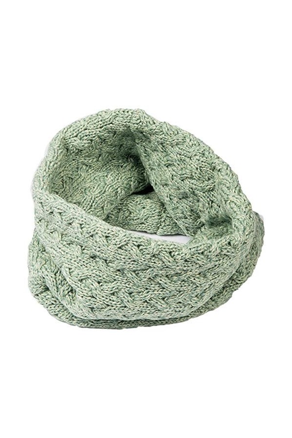 Écharpe irlandaise en laine mérinos super douce pour femme - vert - taille unique