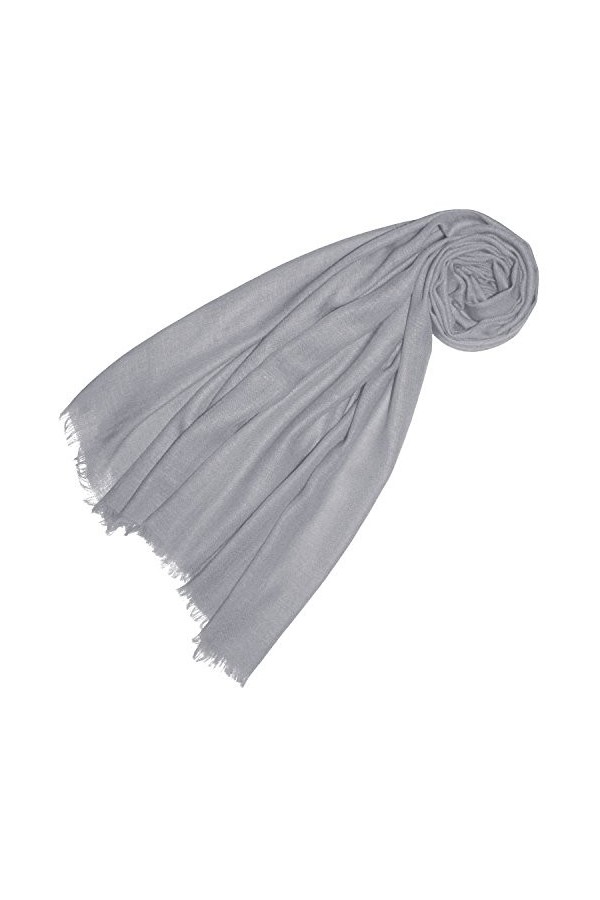 LORENZO CANA Echarpe de 100% Cachemire pour la femme – 70 x 200 cm, unicolore, monochrome - souple et noble – une sensation d