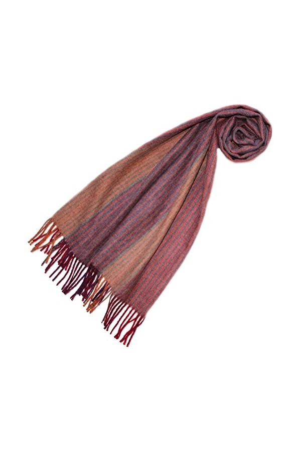 LORENZO CANA Echarpe de 100% Alpaca pour la femme – alpaca baby - 32 cm x 180 cm - moelleux et noble – en rose violet bleu or