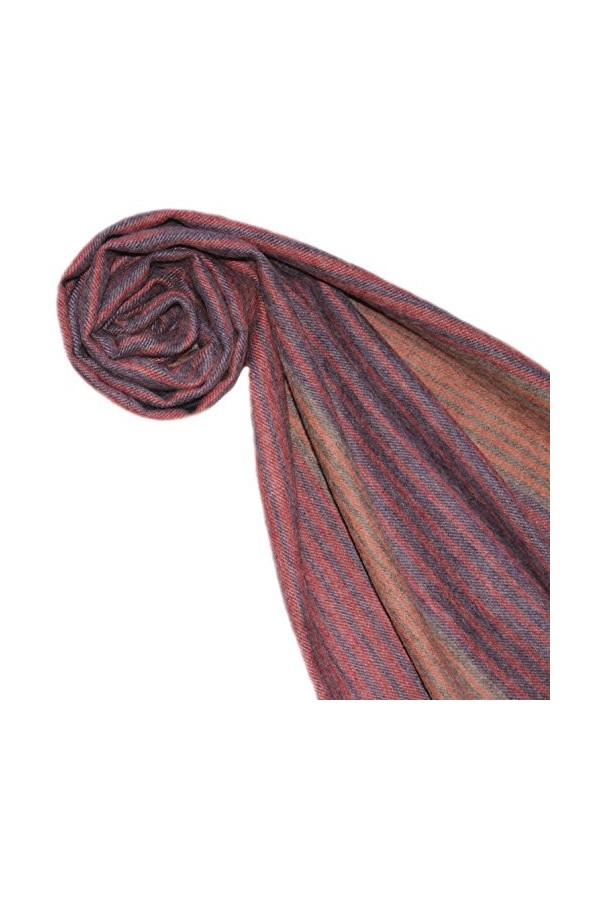 LORENZO CANA Echarpe de 100% Alpaca pour la femme – alpaca baby - 32 cm x 180 cm - moelleux et noble – en rose violet bleu or