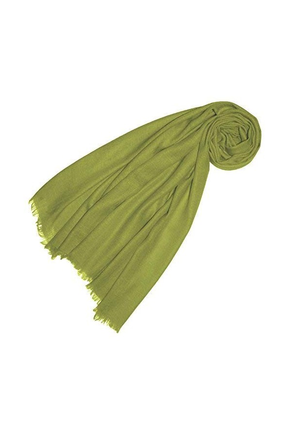 LORENZO CANA Echarpe de 100% Cachemire pour la femme – 70 x 200 cm, uni - naturel, souple et noble – une sensation de luxe en