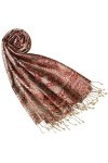 LORENZO CANA - Echarpe - Imprimé cachemire - Femme Marron Hellbraun Rosenholz 70 x 190 cm