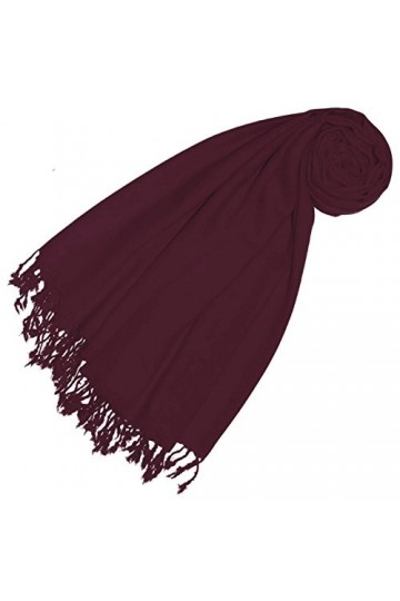 LORENZO CANA Echarpe de 50% Cachemire et 50% Laine pour la femme – 70 x 180 cm, unicolore, monochrome - souple et noble – en 