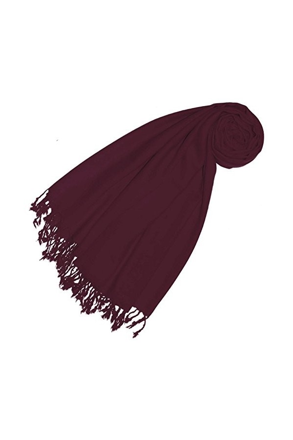 LORENZO CANA Echarpe de 50% Cachemire et 50% Laine pour la femme – 70 x 180 cm, unicolore, monochrome - souple et noble – en 