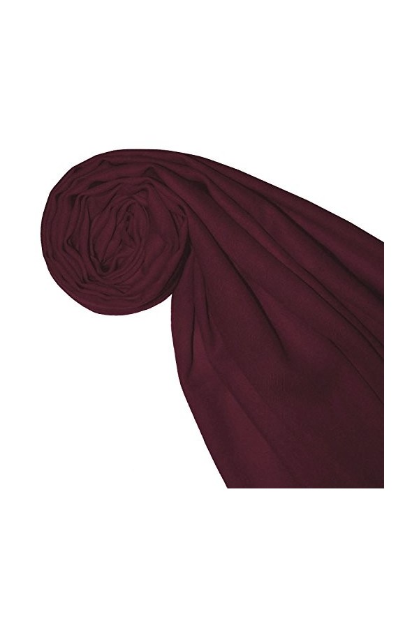 LORENZO CANA Echarpe de 50% Cachemire et 50% Laine pour la femme – 70 x 180 cm, unicolore, monochrome - souple et noble – en 