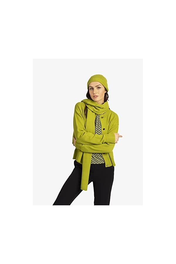 ApartFashion Écharpe en Cachemire, Vert, Taille Unique Femme