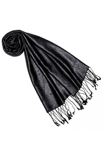 Lorenzo Cana 7861233 Écharpe de luxe Pashmina pour femme Tissu jacquard 100 % soie Motif cachemire
