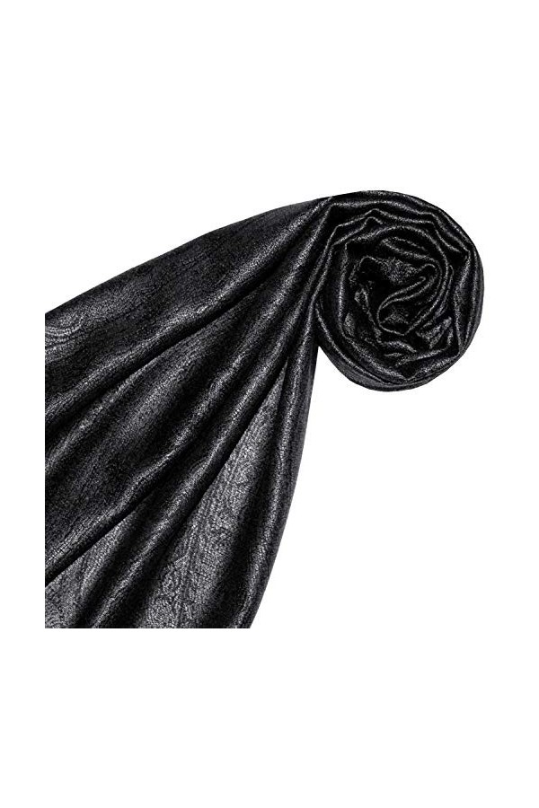 Lorenzo Cana 7861233 Écharpe de luxe Pashmina pour femme Tissu jacquard 100 % soie Motif cachemire