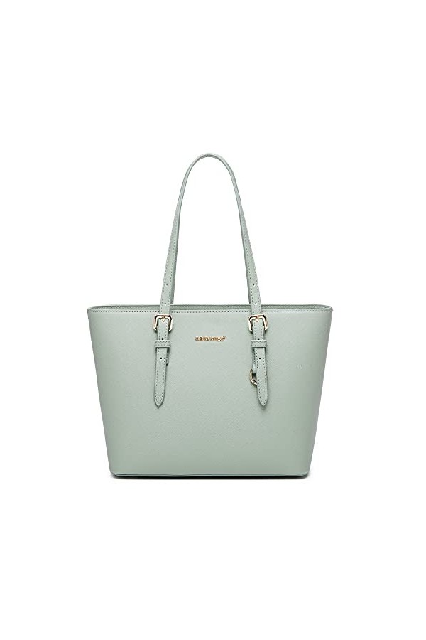 David Jones - Sac à Main Shopping Femme - Cabas Fourre-Tout Porté Epaule Cuir PU Anse Longue - Shopper Capacité Taille Moyenn